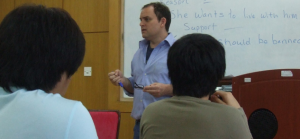Trevor teaching at Korea University